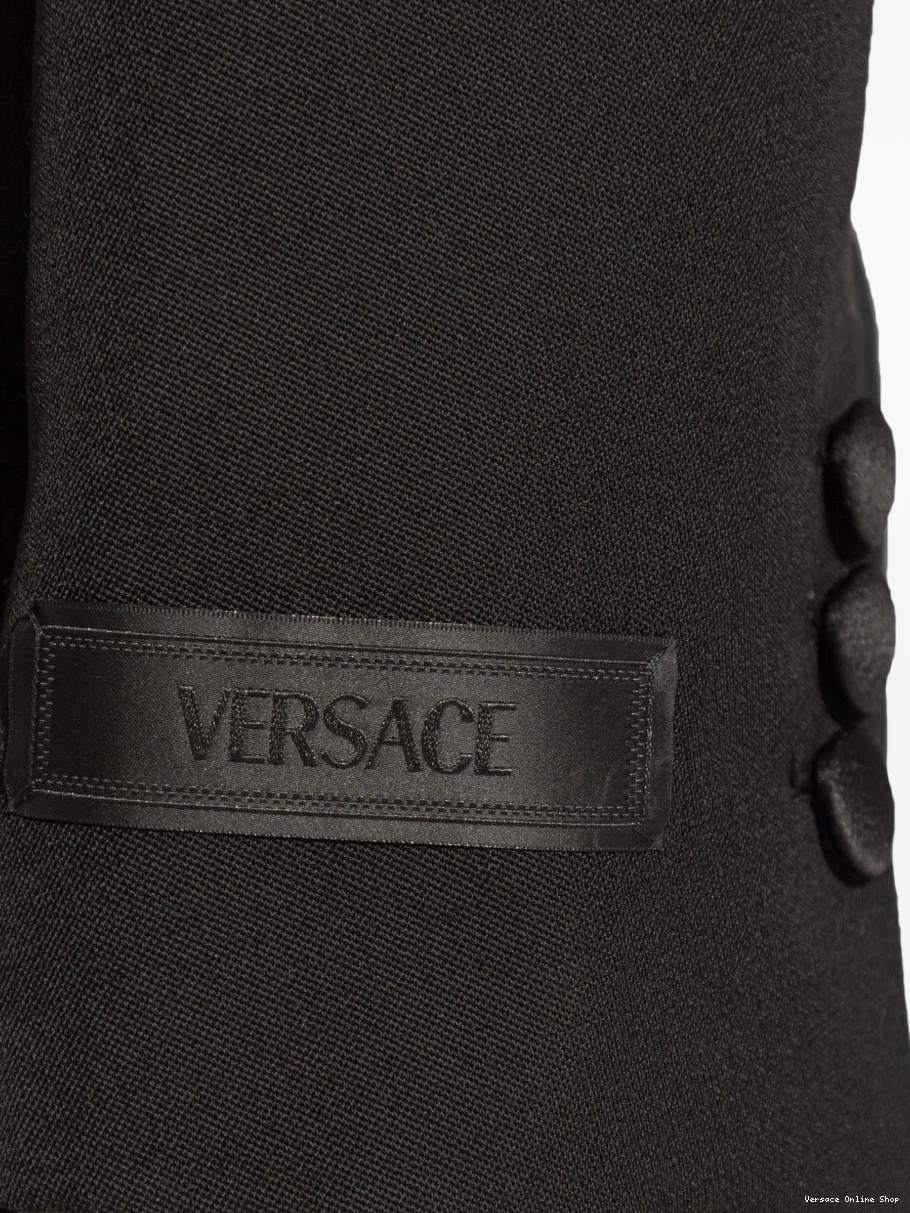 Affordable logo-patch Versace blazer cropped Women 0720